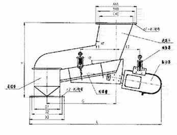 ZG系列電磁振動給煤機(jī)尺寸圖